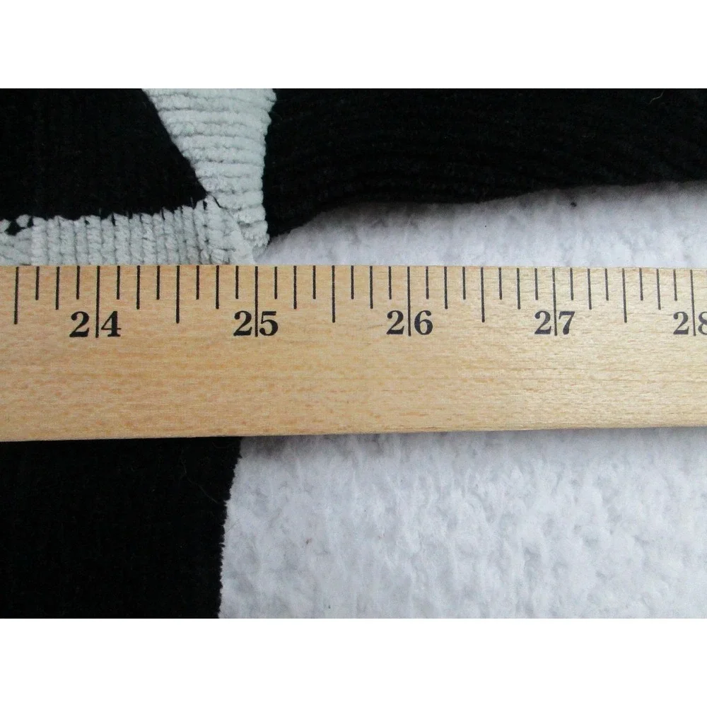 Southpole Sweater‎ Mens Medium Gray Black Chenille Ribbed Knit Mock Neck Striped